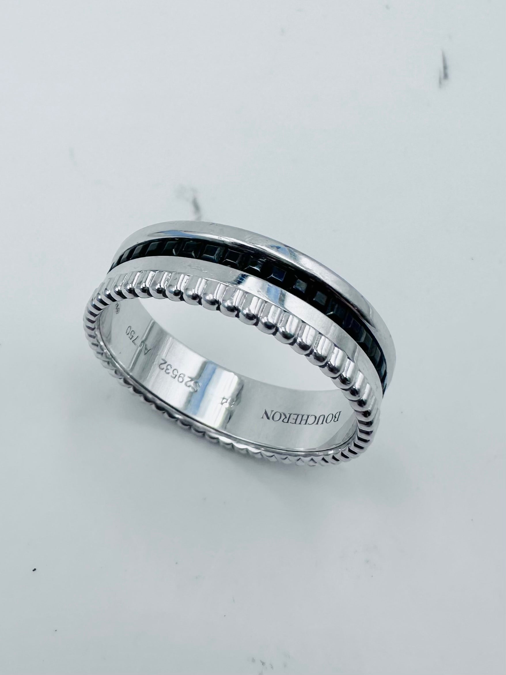BOUCHERON "Quatre Black Edition" Ring in white gold and black PVD