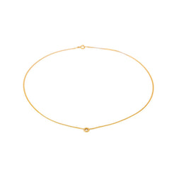 Yellow Gold Solitaire Diamond Necklace