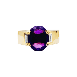 Ring Cartier, yellow gold, amethyst and diamonds.