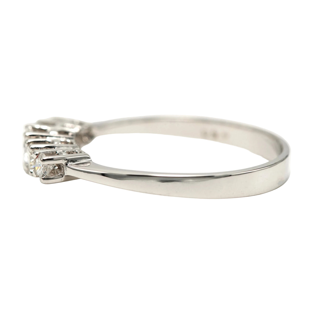 White Gold and Diamond Wedding Band