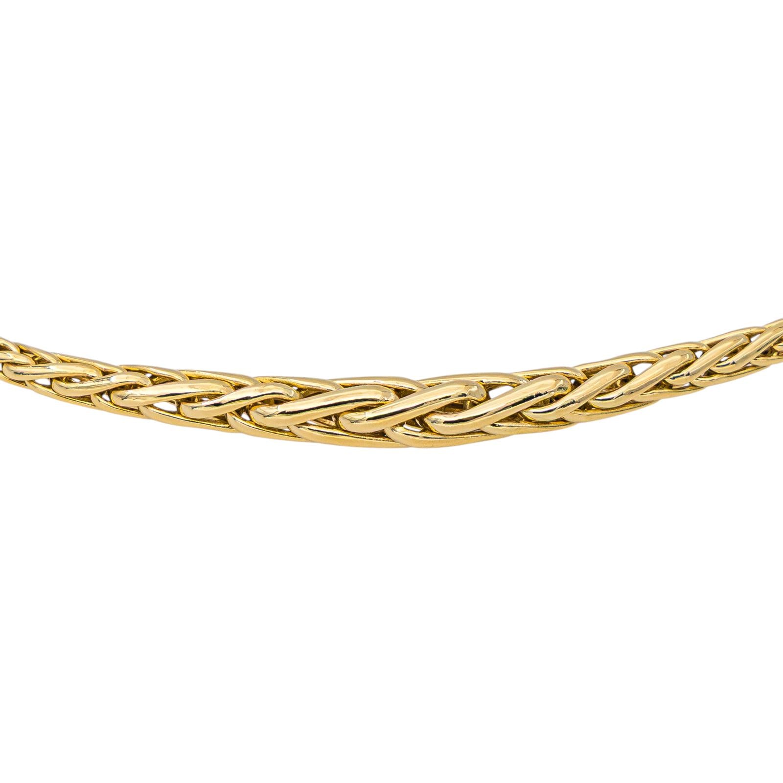 Collier Maille palmier Or jaune