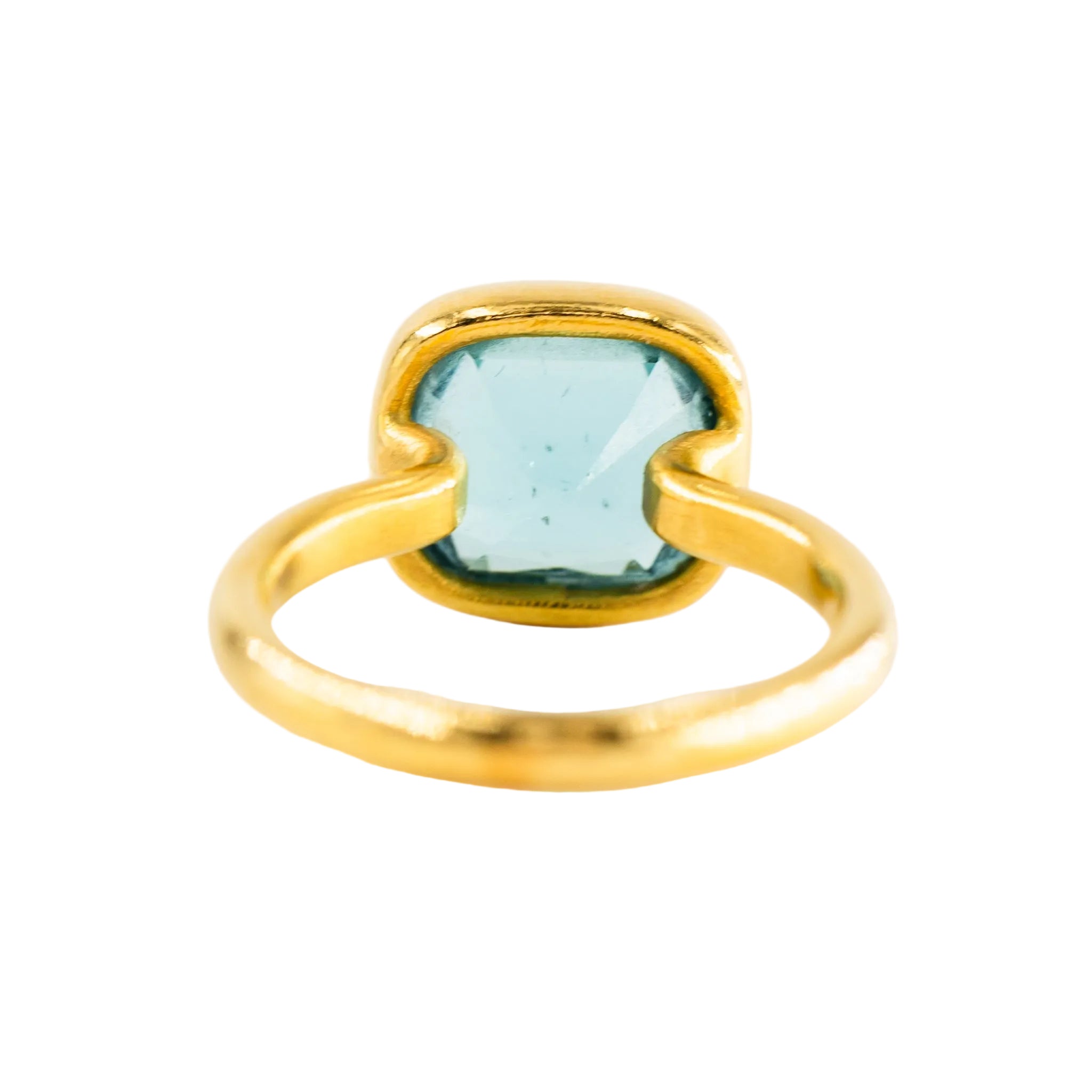 MARIE-HÉLÈNE DE TAILLAC Solitaire Ring in yellow gold and Tourmaline