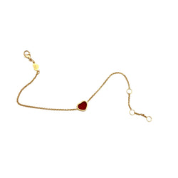 CHOPARD "Happy Hearts" Bracelet in Rose gold and Carnelian