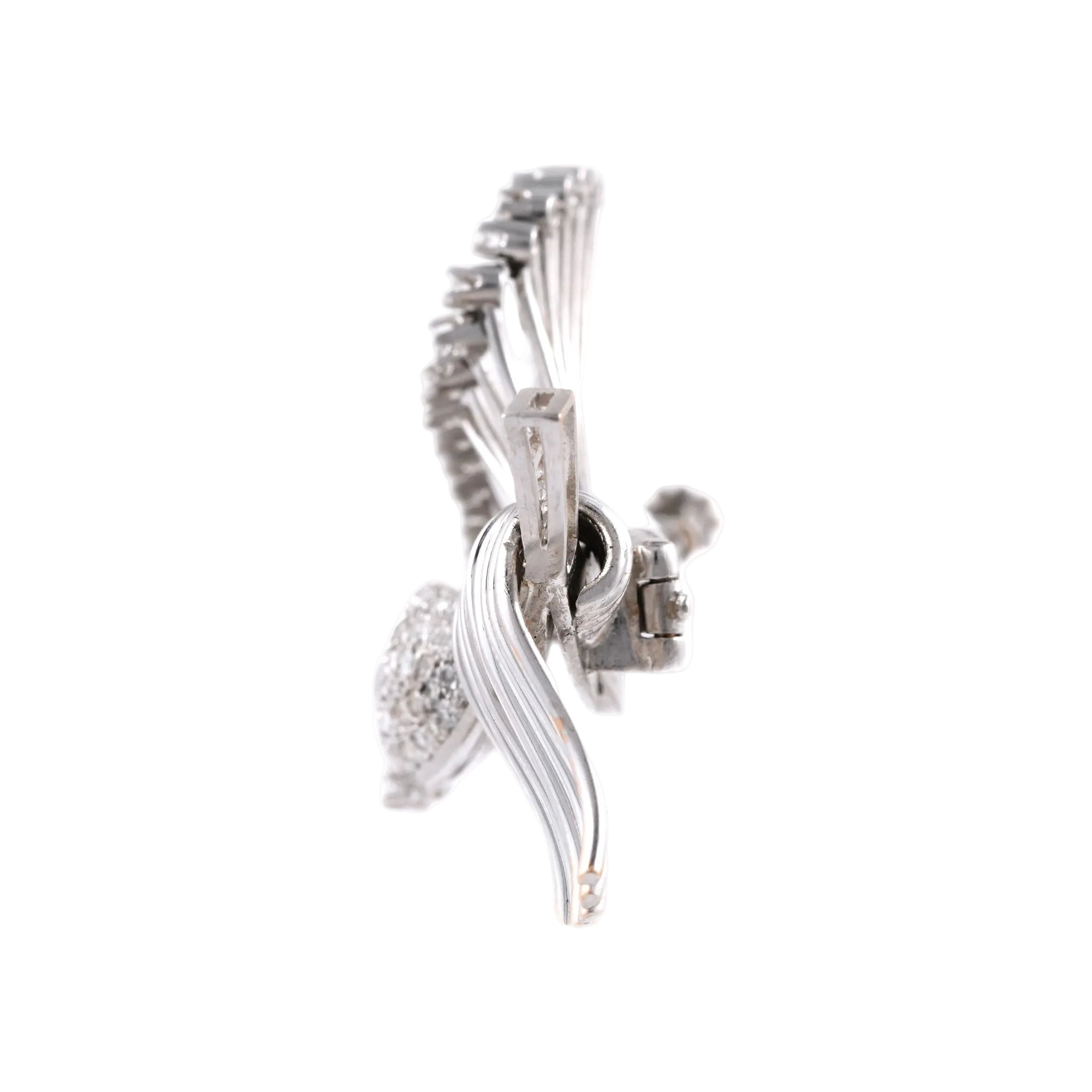 White Gold and Diamond Brooch