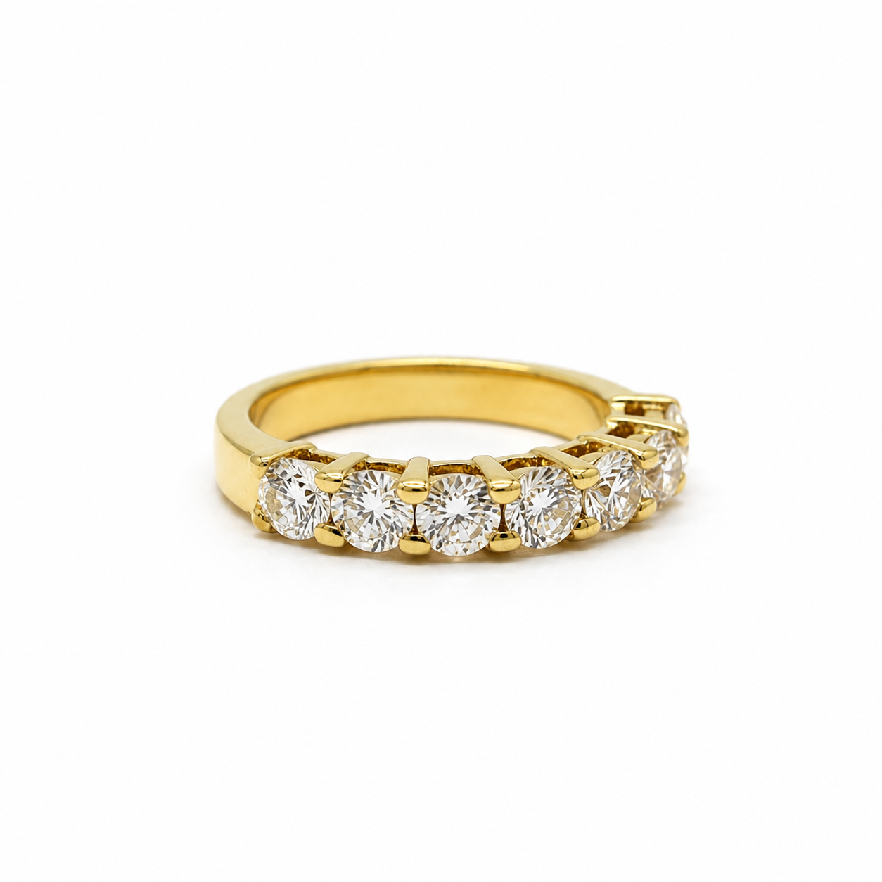 Yellow Gold and Diamond Wedding Band