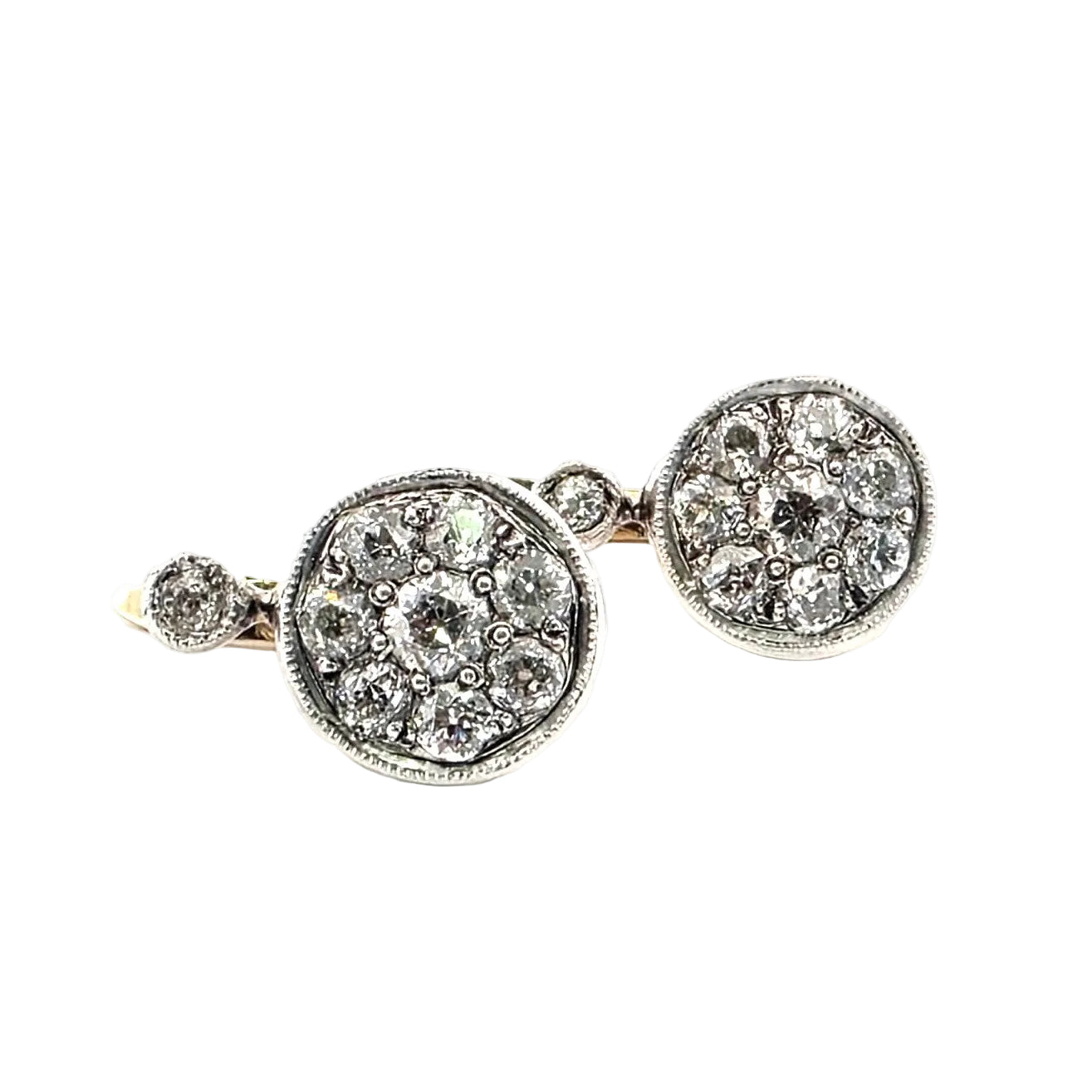 Yellow Gold and Diamond Lever-back Earrings