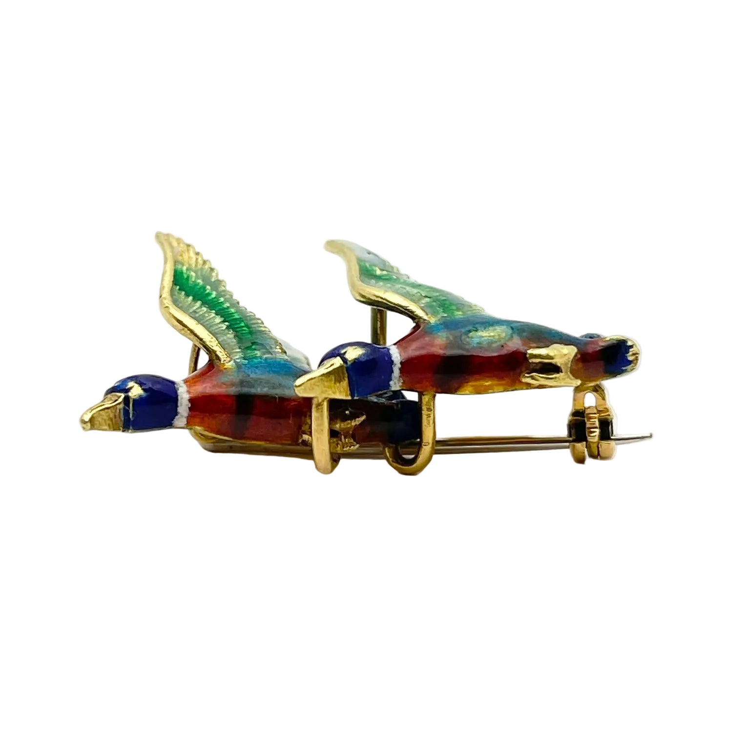 GUCCI brooch in yellow gold and Enamel