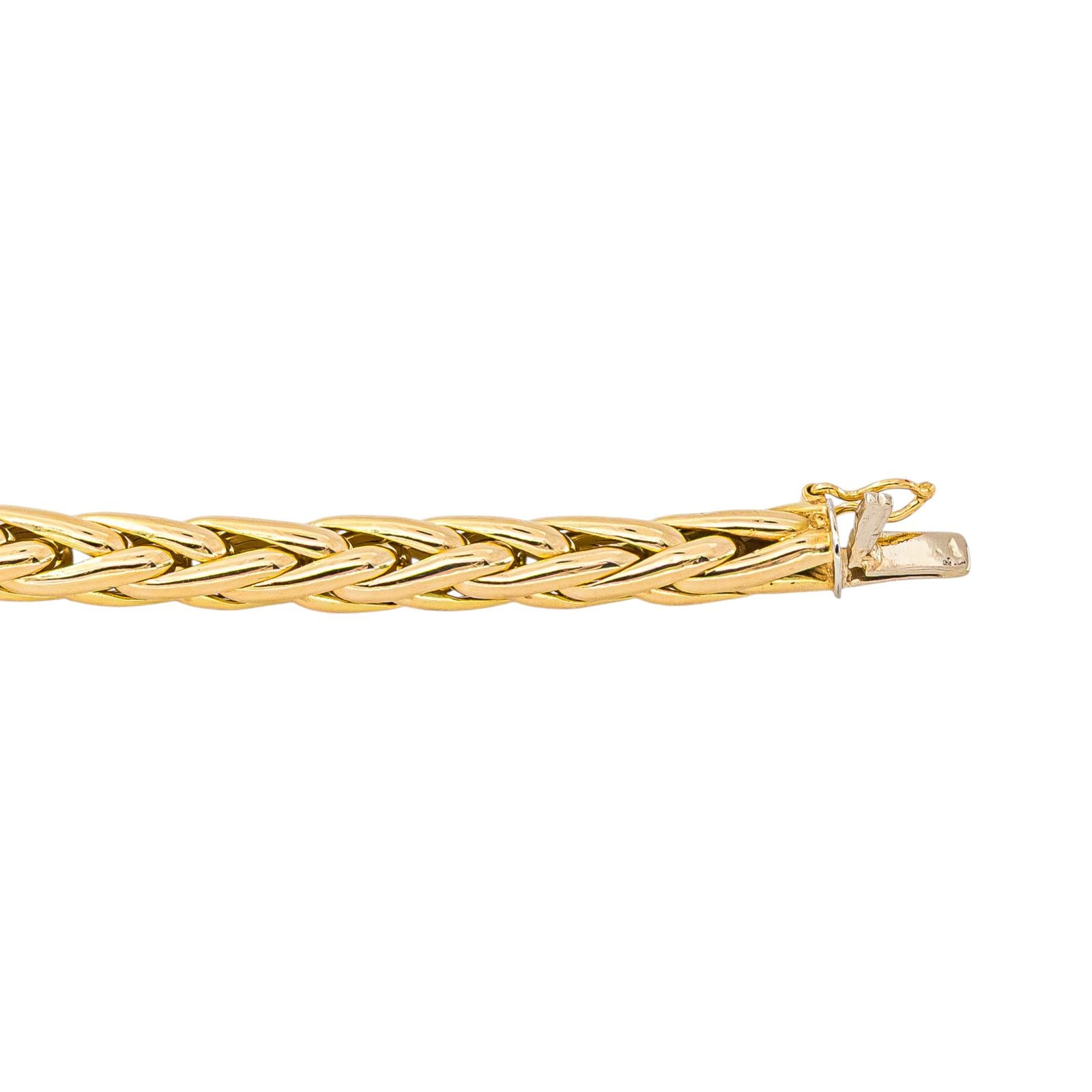 Caplain Necklace Palm Leaf Link Yellow gold