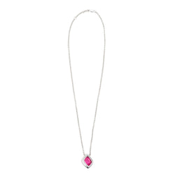Necklace FRED "Pain de sucre" pendant in white gold, pink tourmaline and diamonds