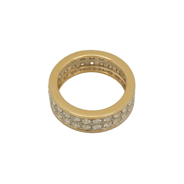 White gold, Yellow gold and Diamond Bandeau Ring