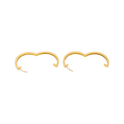 Yellow gold Diamond Hoop Earrings