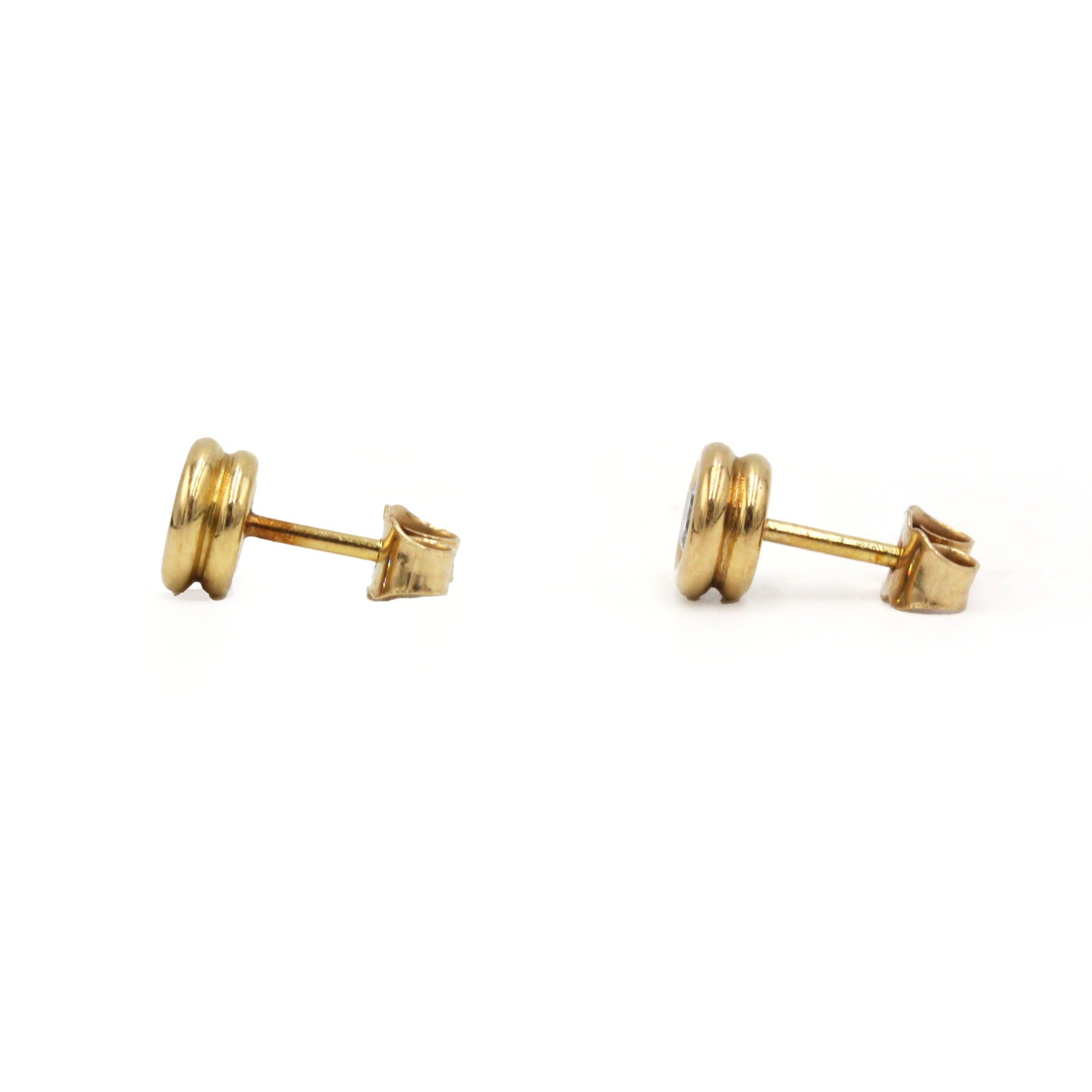 Yellow Gold & Diamond Earrings