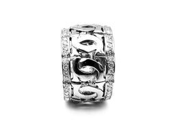 CARTIER "Entrelacés" Ring in white gold and diamonds