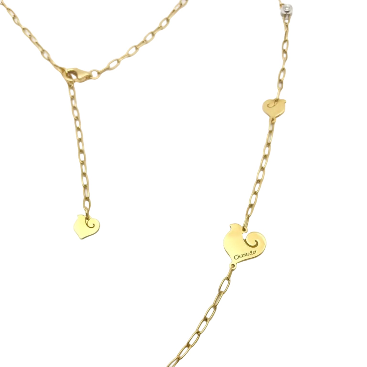 CHANTECLER Chain Necklace in white gold, yellow gold, and diamonds
