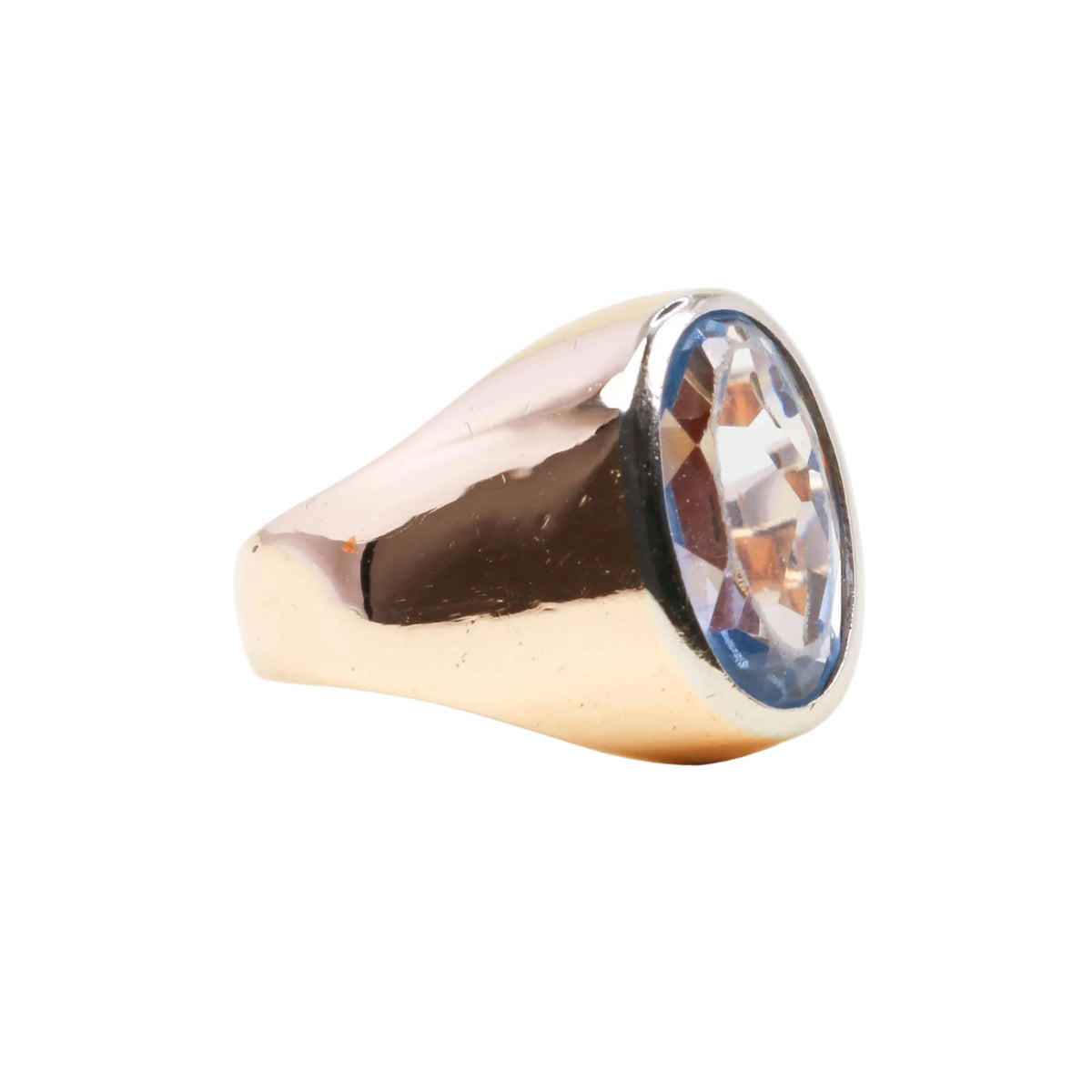 Rose gold and Aquamarine Signet Ring
