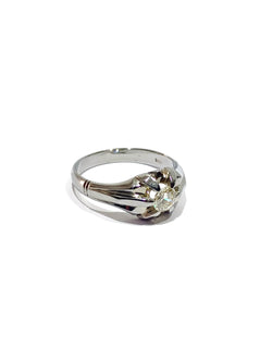 Ring Solitaire in white gold and diamonds