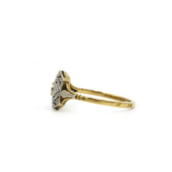 Art Deco Ring in Gold, Platinum, and Diamond
