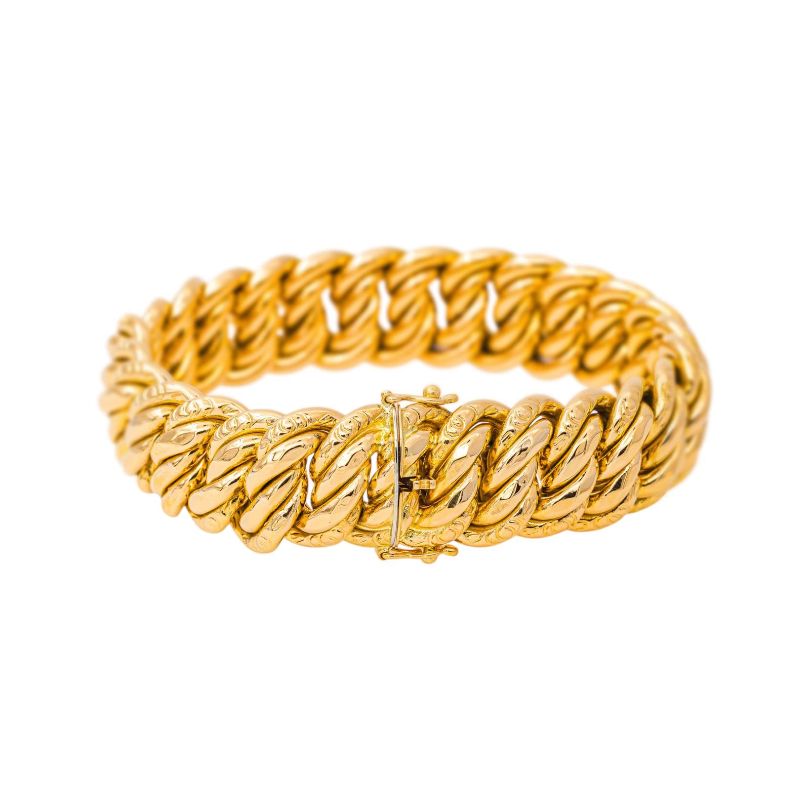 Yellow Gold American-Style Link Bracelet