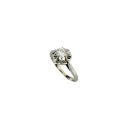 White Gold Solitaire Ring with Diamond