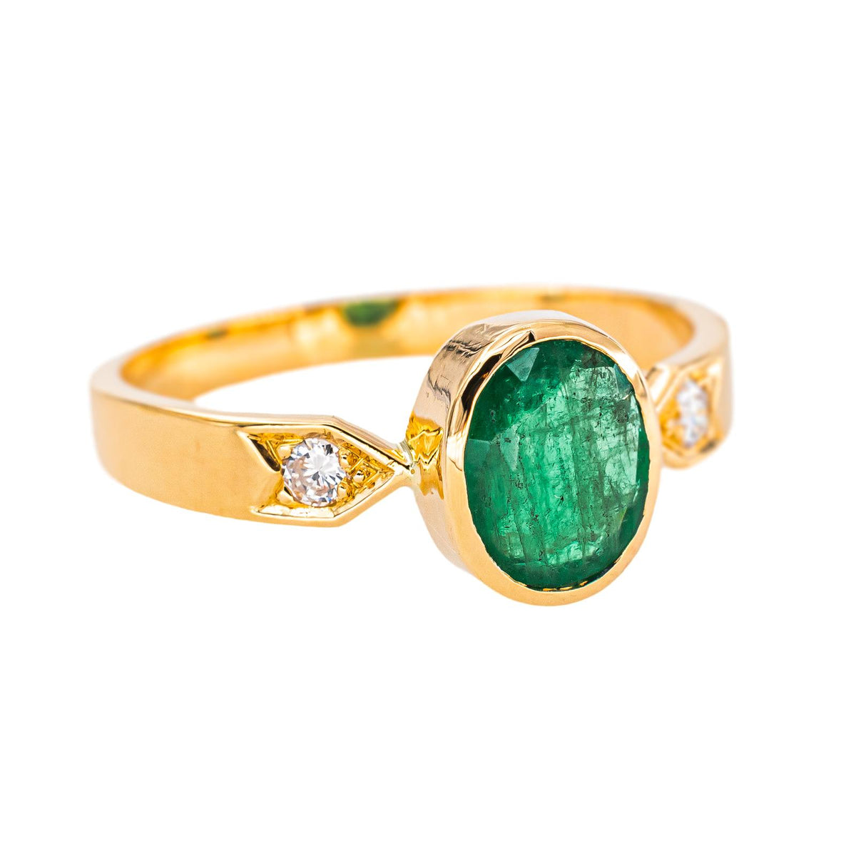 Yellow gold Emerald Ring