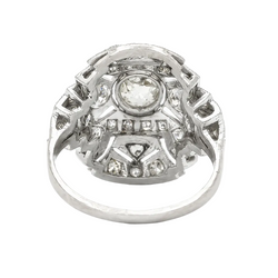 Platinum and Diamond Dome Ring