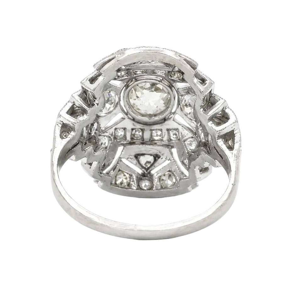 Platinum and Diamond Dome Ring