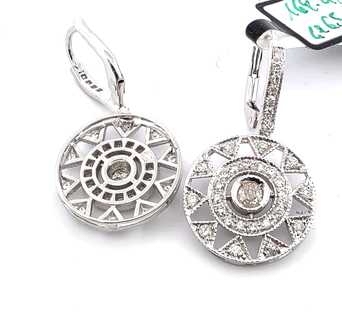 White Gold and Diamond Drop Earrings