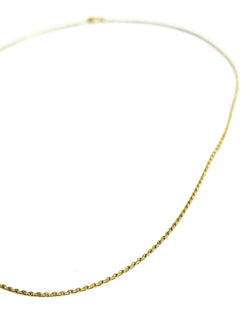 Yellow gold forçat-link chain
