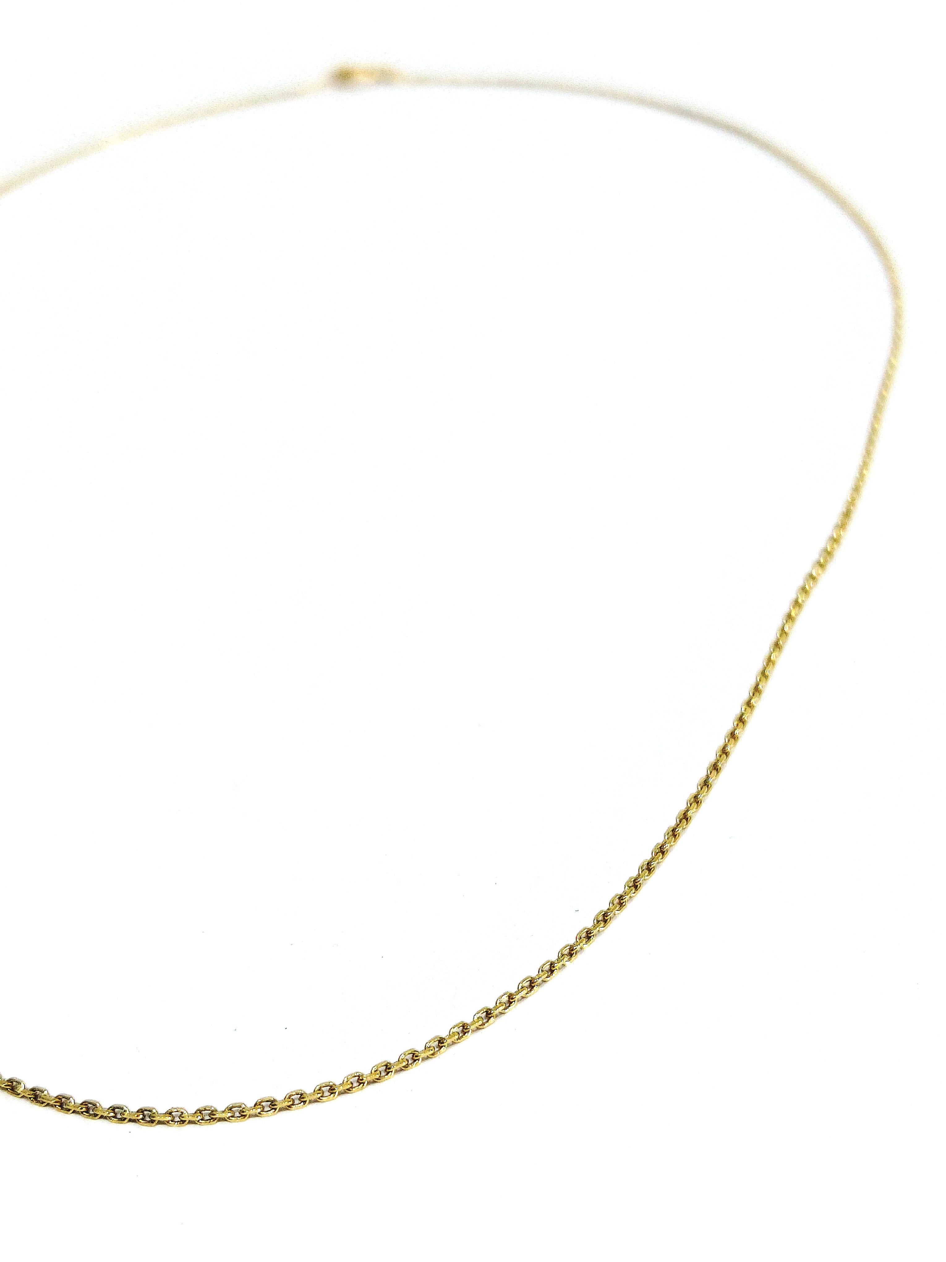 Yellow gold forçat-link chain