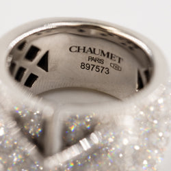 CHAUMET "Liens XL" Band Ring in white gold and diamonds