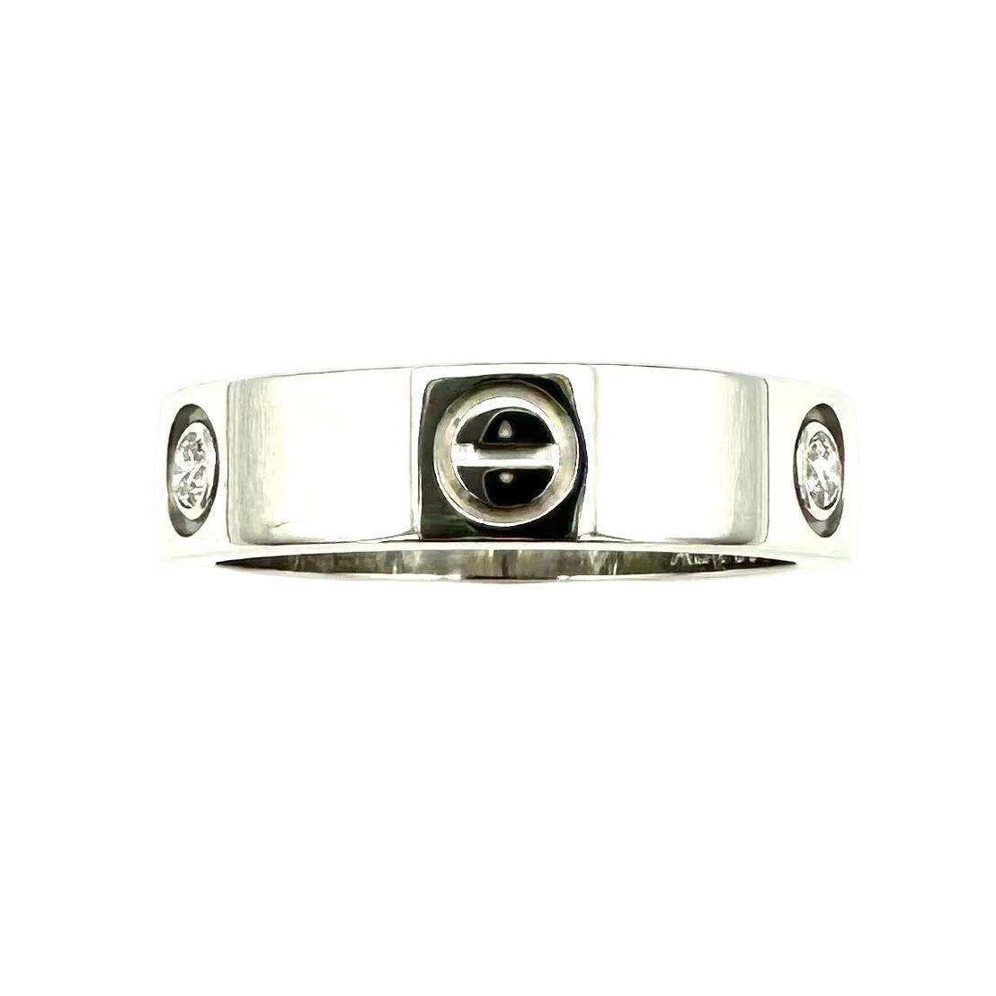 Bague Alliance CARTIER Love en or blanc et diamants