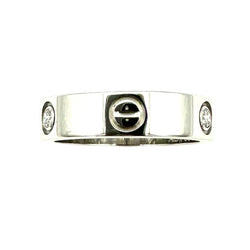 CARTIER "Love" Wedding band ring in white gold and diamonds