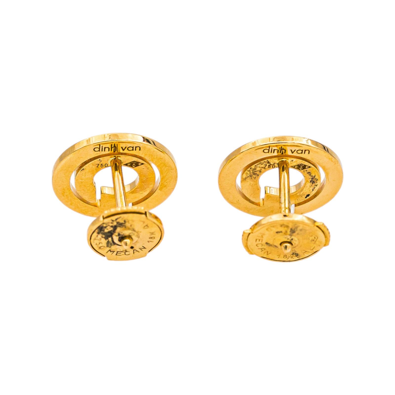 Dinh Van Boucles d'oreilles  Seventies Or jaune