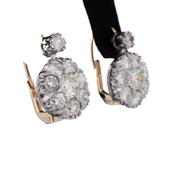 Platinum and Diamond Lever-back Earrings