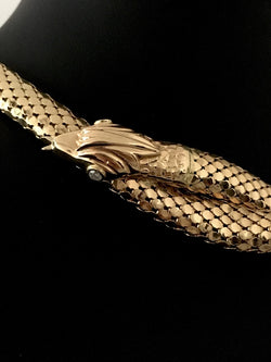 Tubogas necklace in yellow gold and diamonds