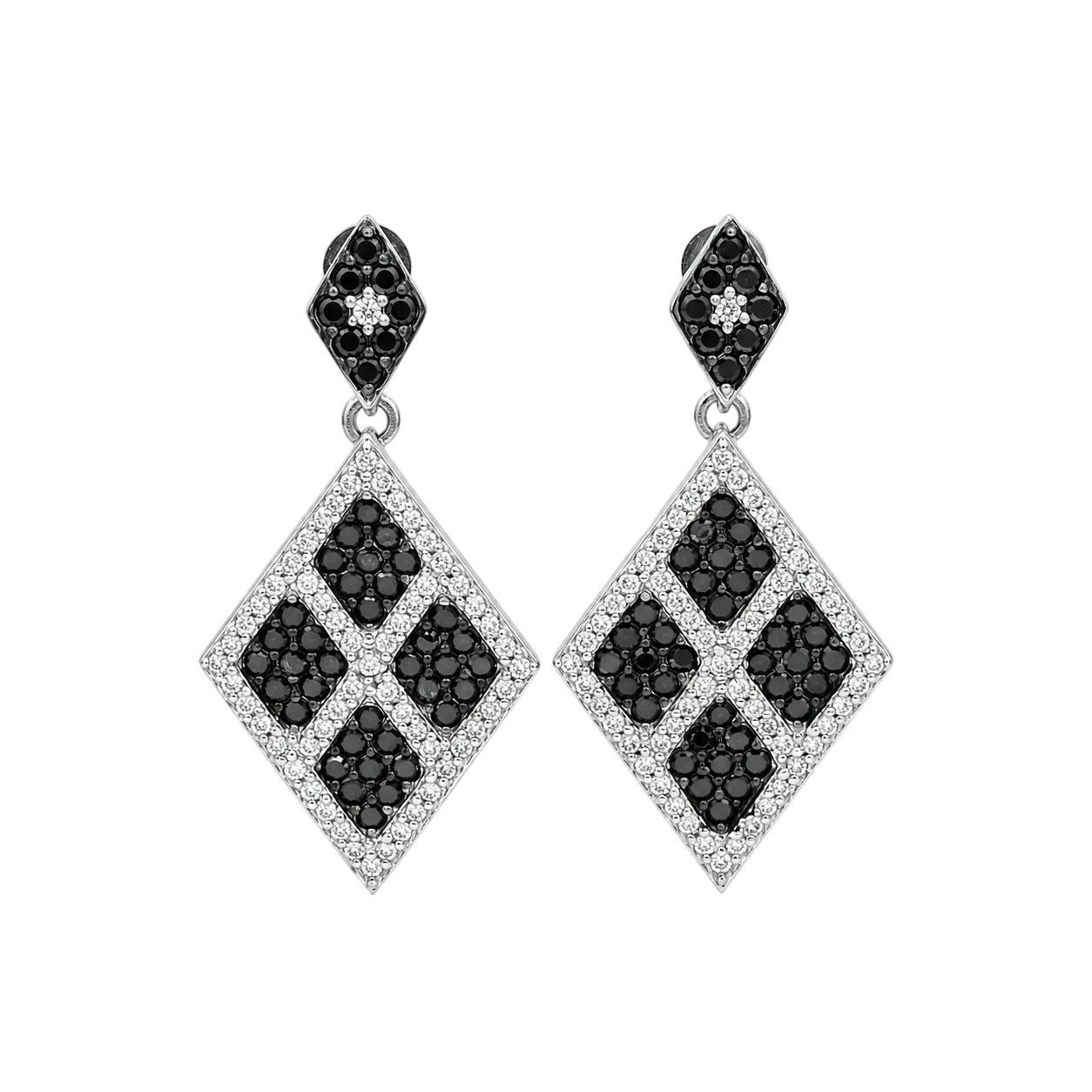 White Gold and Diamond Earrings