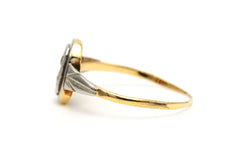 Bague en or blanc, or jaune et diamants