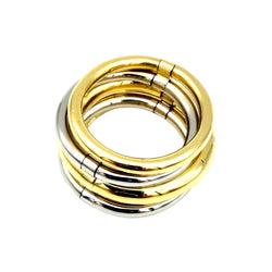 POMELLATO "Tubolare" Ring in white gold and yellow gold