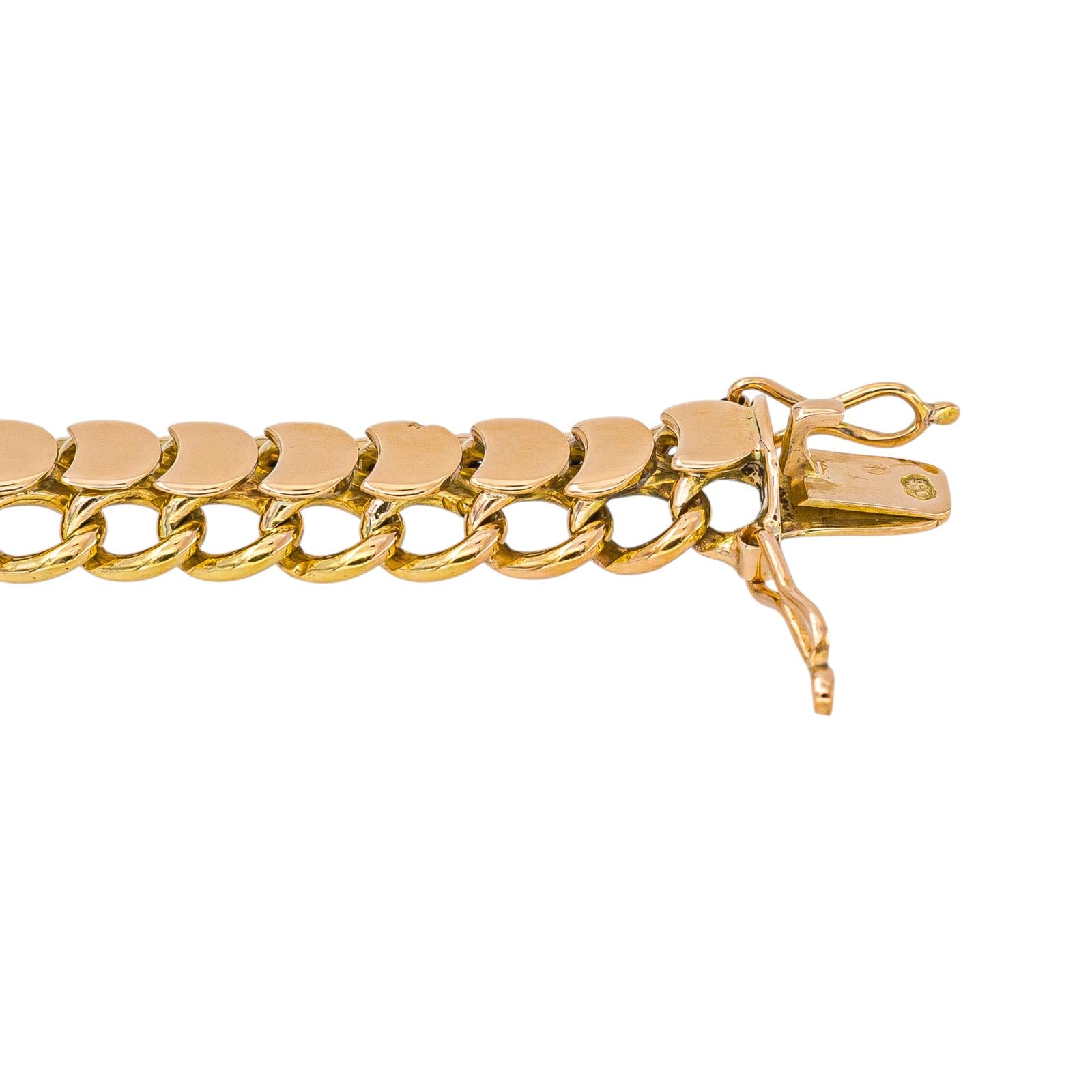 Rose gold Half-Moon Link Bracelet