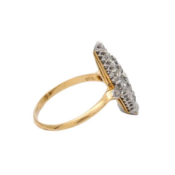 Marquise Ring in Yellow Gold and Diamonds