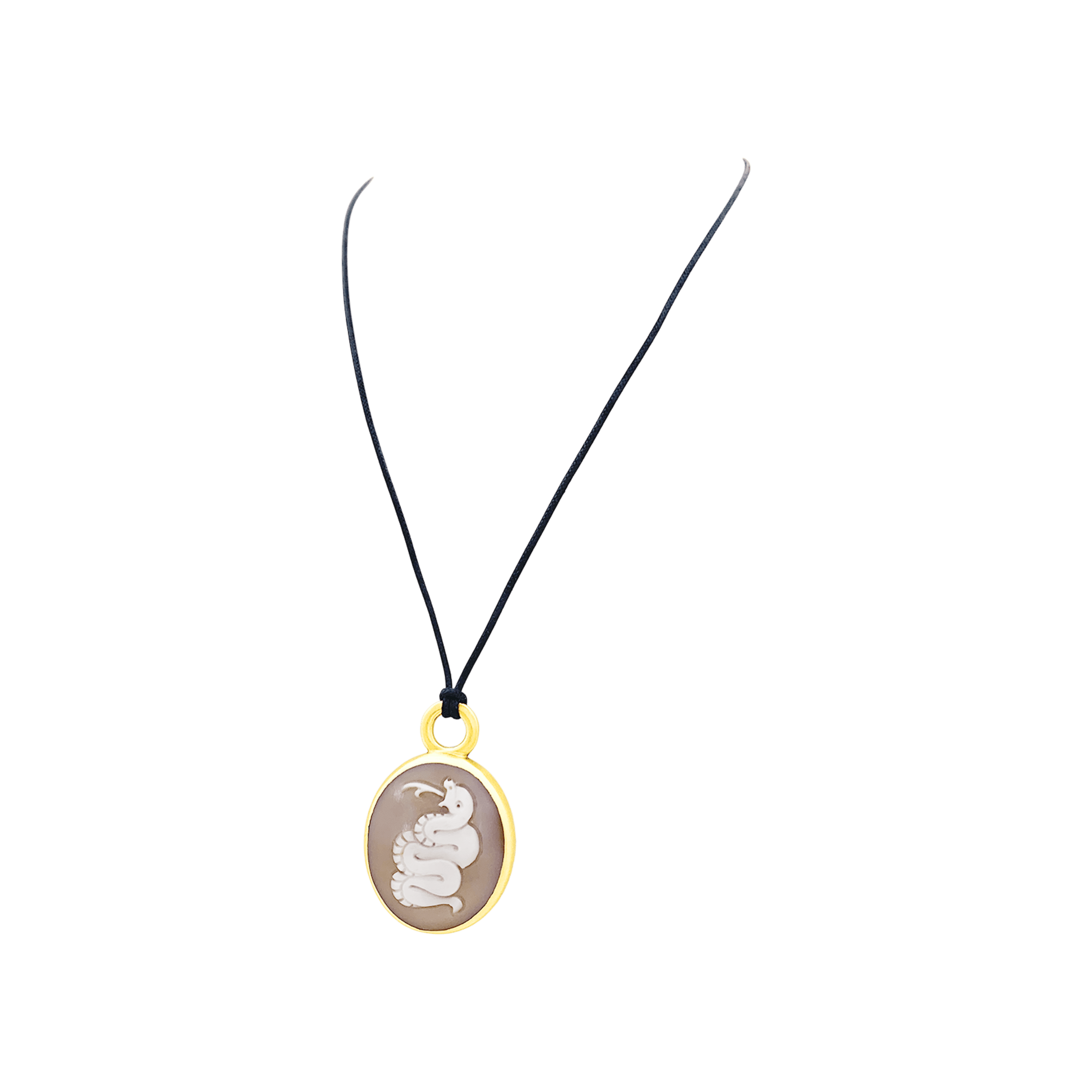 Pendentif Pomellato, "Eva", or rose, camée coquille.