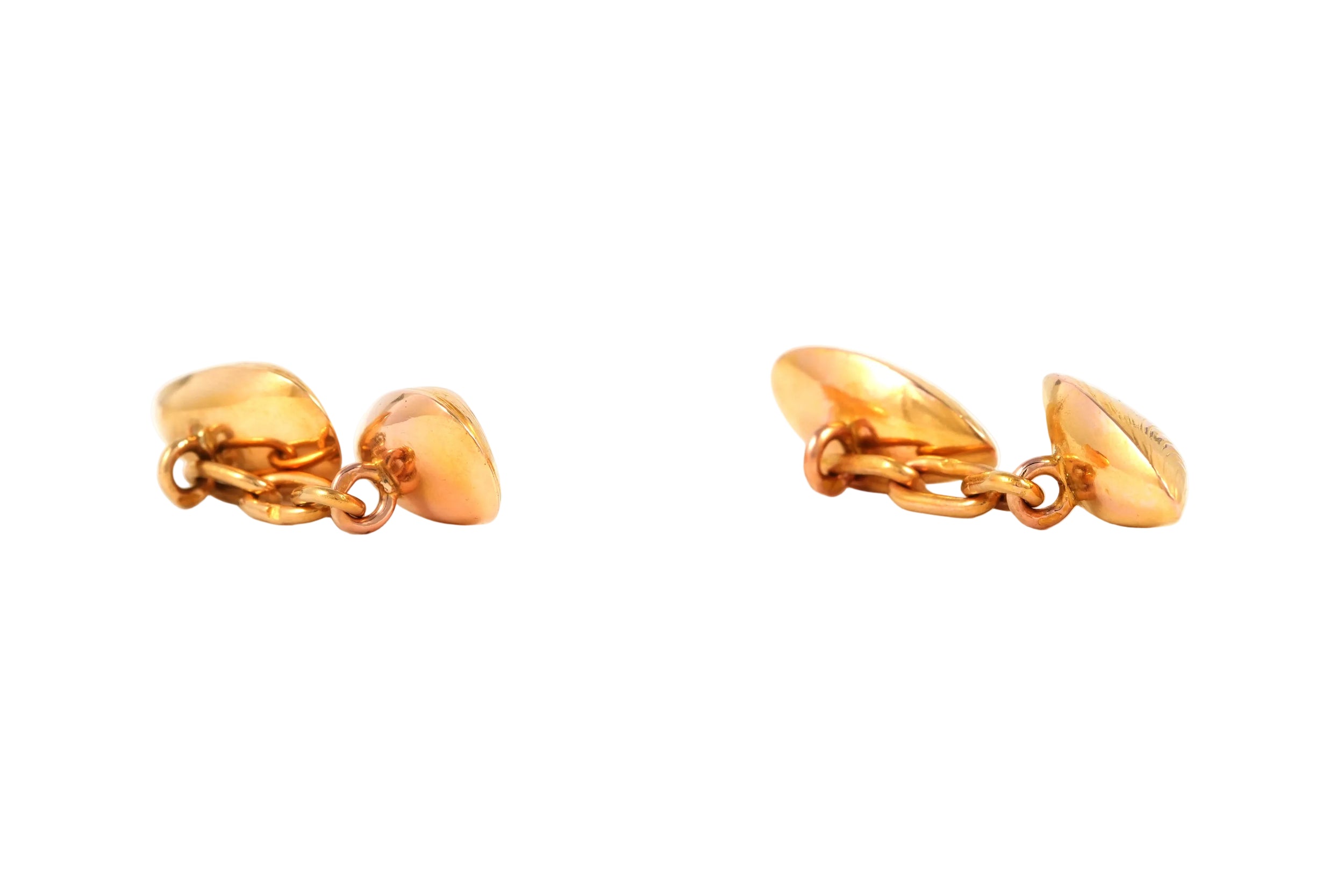 Yellow gold cufflinks