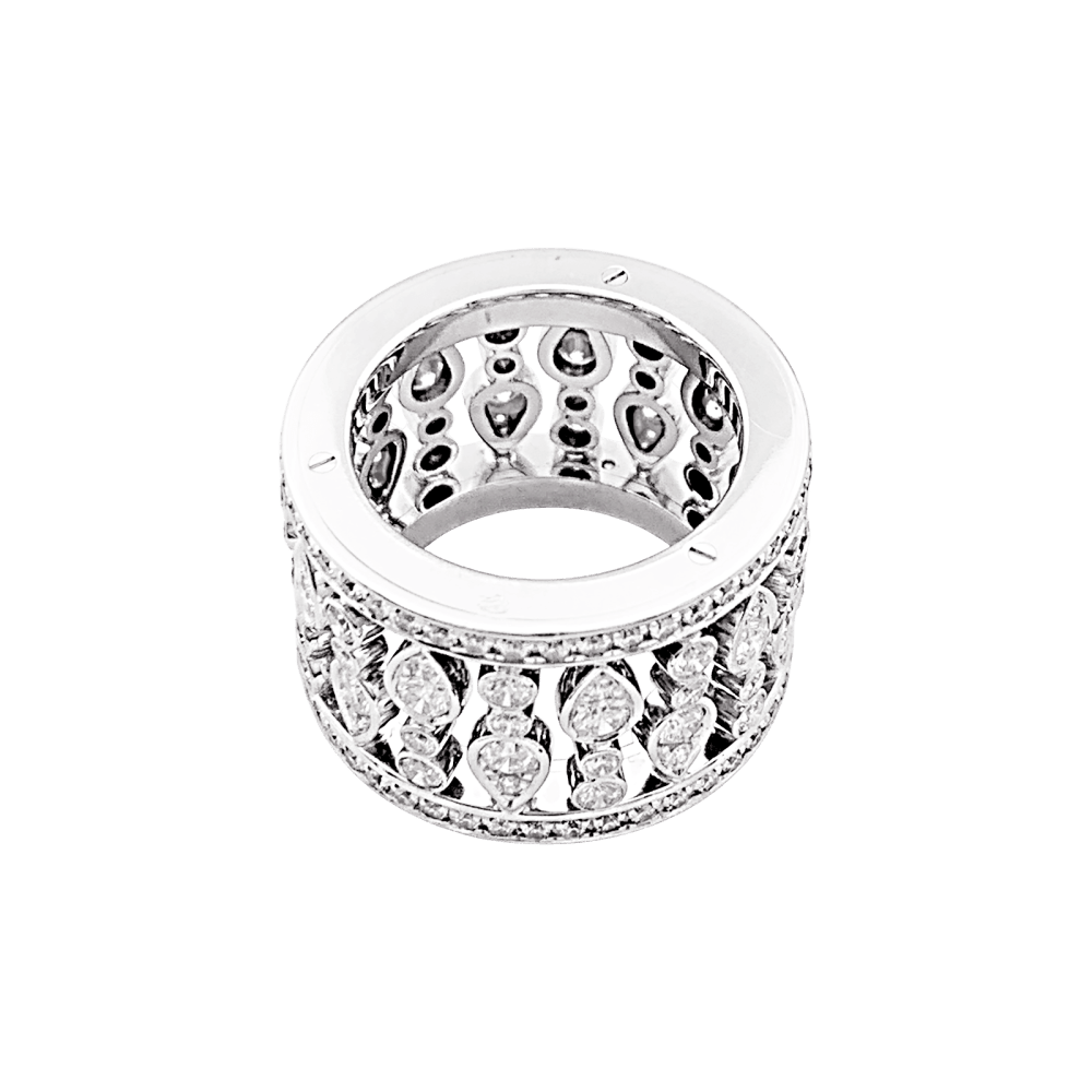 Bague Chopard, "Haute Joaillerie" or blanc et diamants.