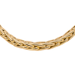 Yellow Gold Palm Leaf Link Necklace