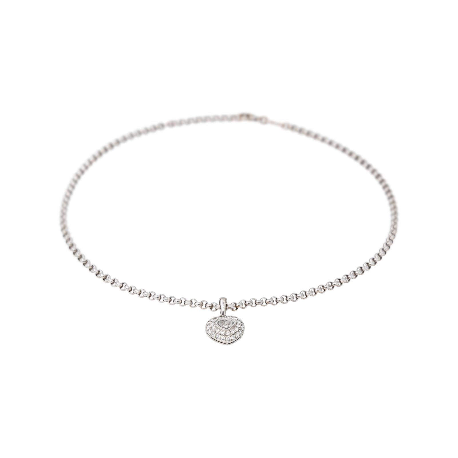 Chopard Happy Diamonds Necklace in White gold with Diamonds