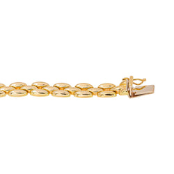 Yellow Gold Rice-Grain Link Bracelet