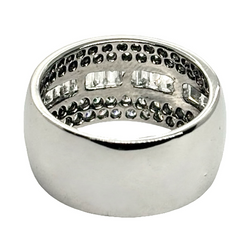 White Gold and Diamond Band Ring