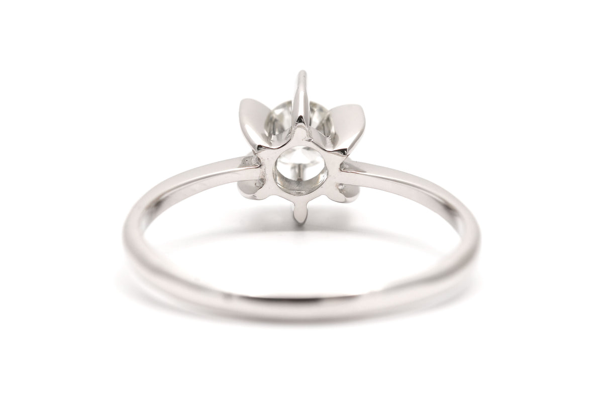 Bague Solitaire en or blanc et diamant