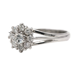 Marguerite Ring in White Gold and Diamonds