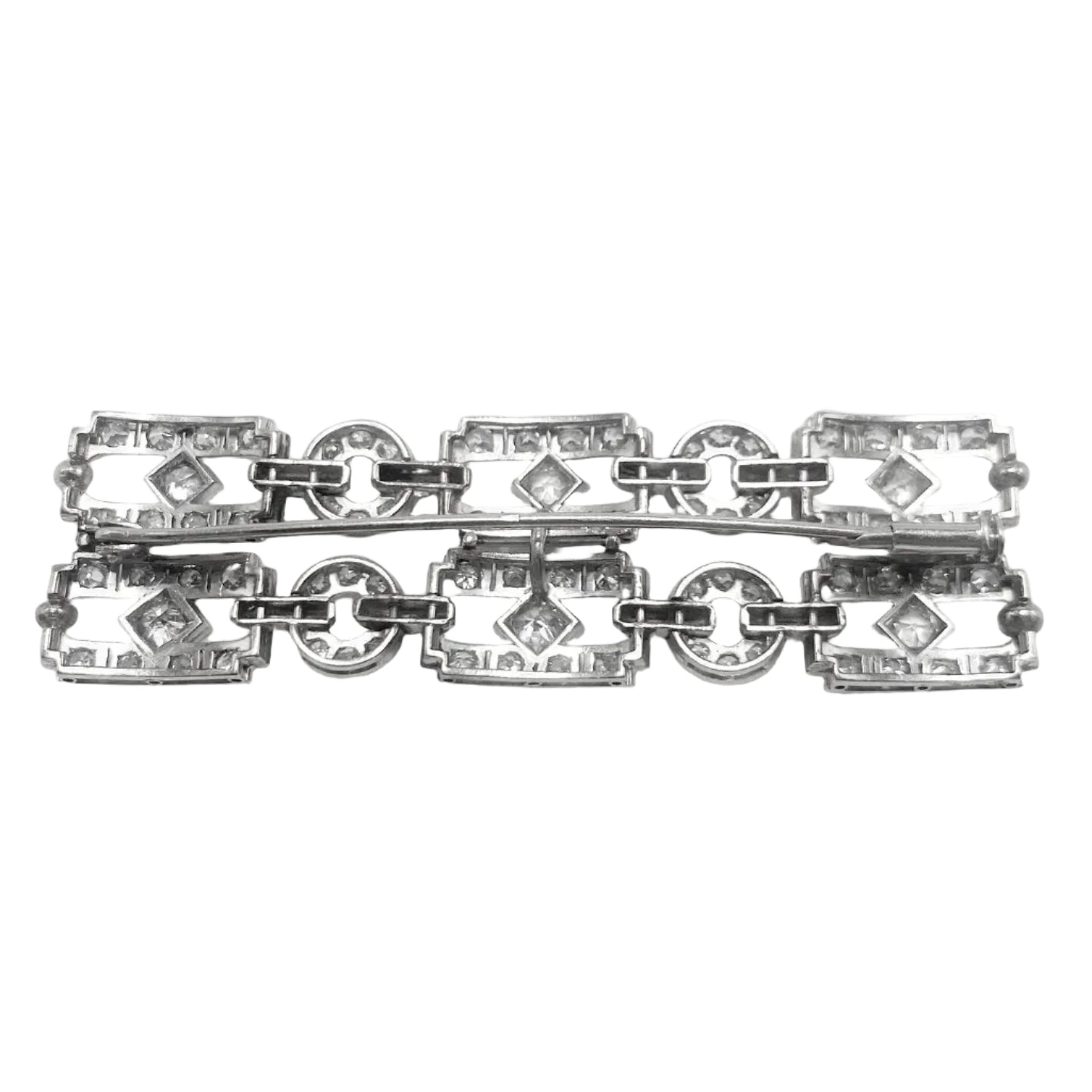White Gold and Diamond Brooch